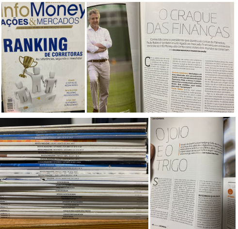 Edições da revista infomoney. Sim, guardo até hoje!